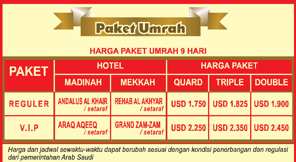 Biaya Paket Umroh Murah 2016