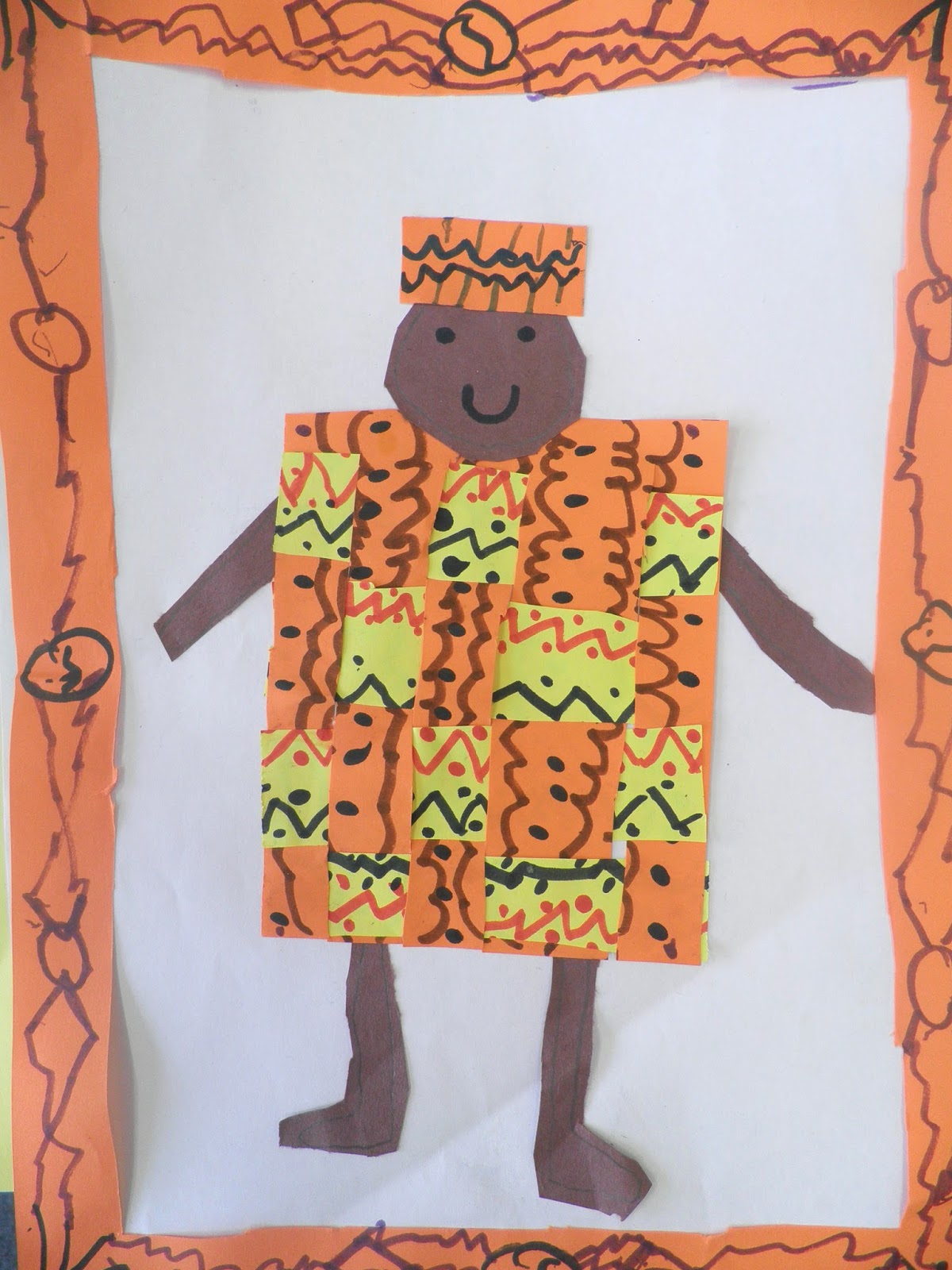 Bricks & Wood School Art Activities Class Art Kente cloth paper weaving