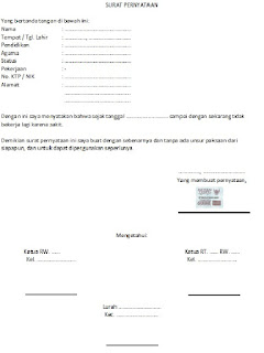 surat pernyataan tsb bisa dilampirkan paklaring (surat referensi kerja