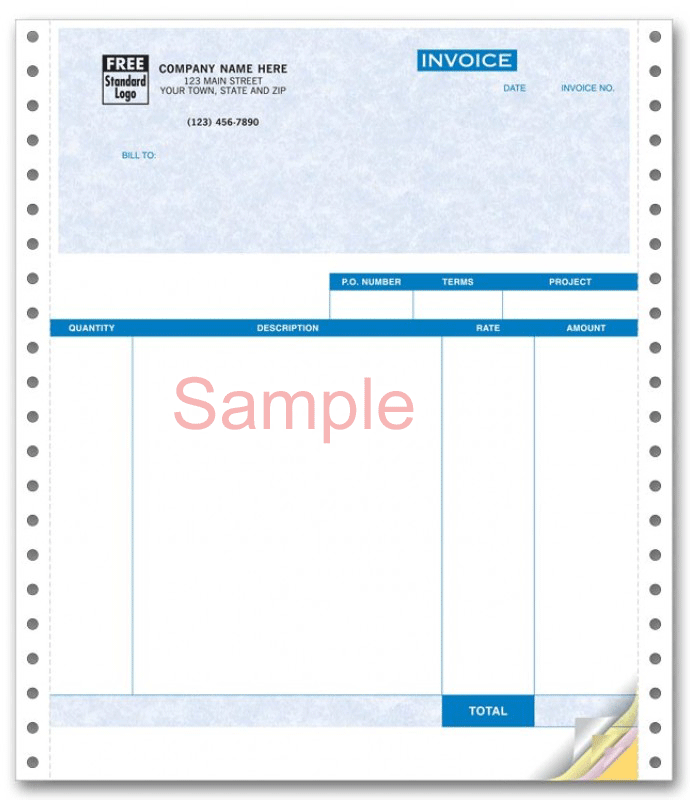 Print the Invoice in Computer Stationery using Dot Matrix Printer