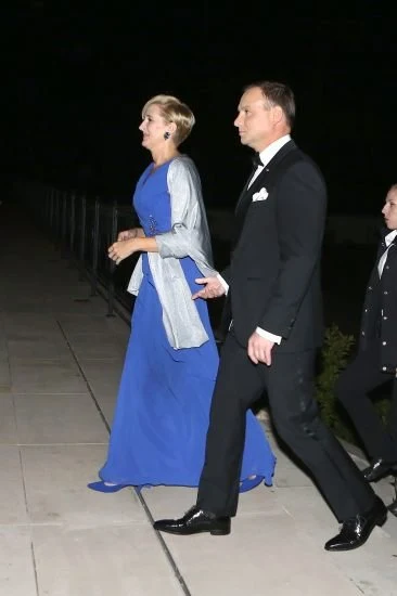  Queen Mathilde of Belgium, Polish President Andrzej Duda, First Lady of Poland Agata Kornhauser-Duda