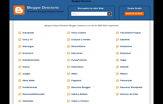 Buscas más visitas para tu sitio web entonces únete a Bloggerdirectorio