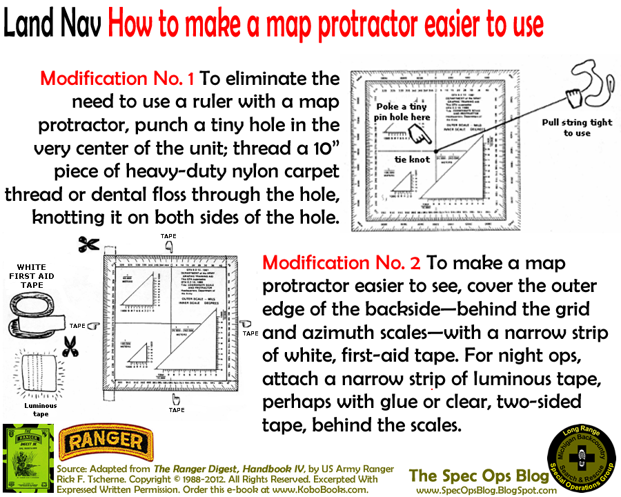 The Spec Ops Blog How to make a map protractor and UTM roamer scale