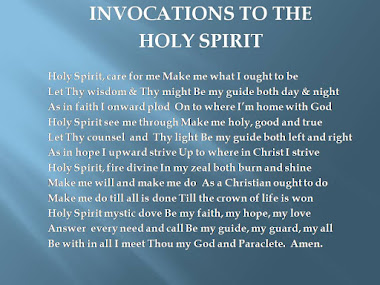 Invocations to the Holy Spirit