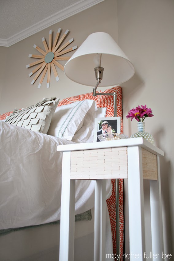 Be Bold Challenge West Elm Wood TileInspired Bedside Table
