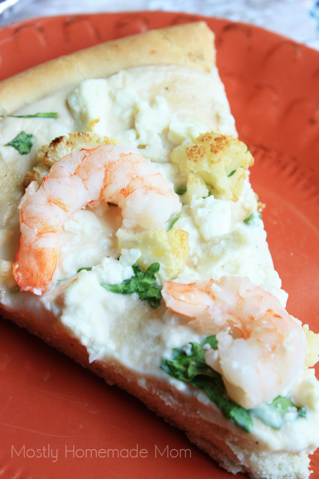 Shrimp Alfredo Pizza Mostly Homemade Mom