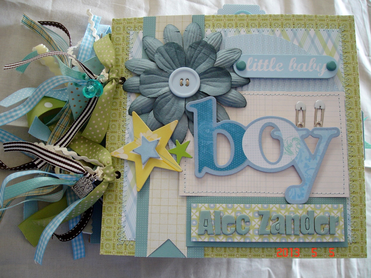 Scrapbooking by Phyllis Premade Paper bag Album Baby Boy