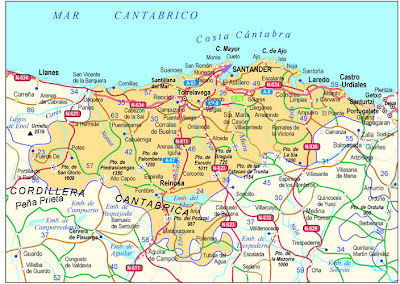 Cantabria Carte de la ville