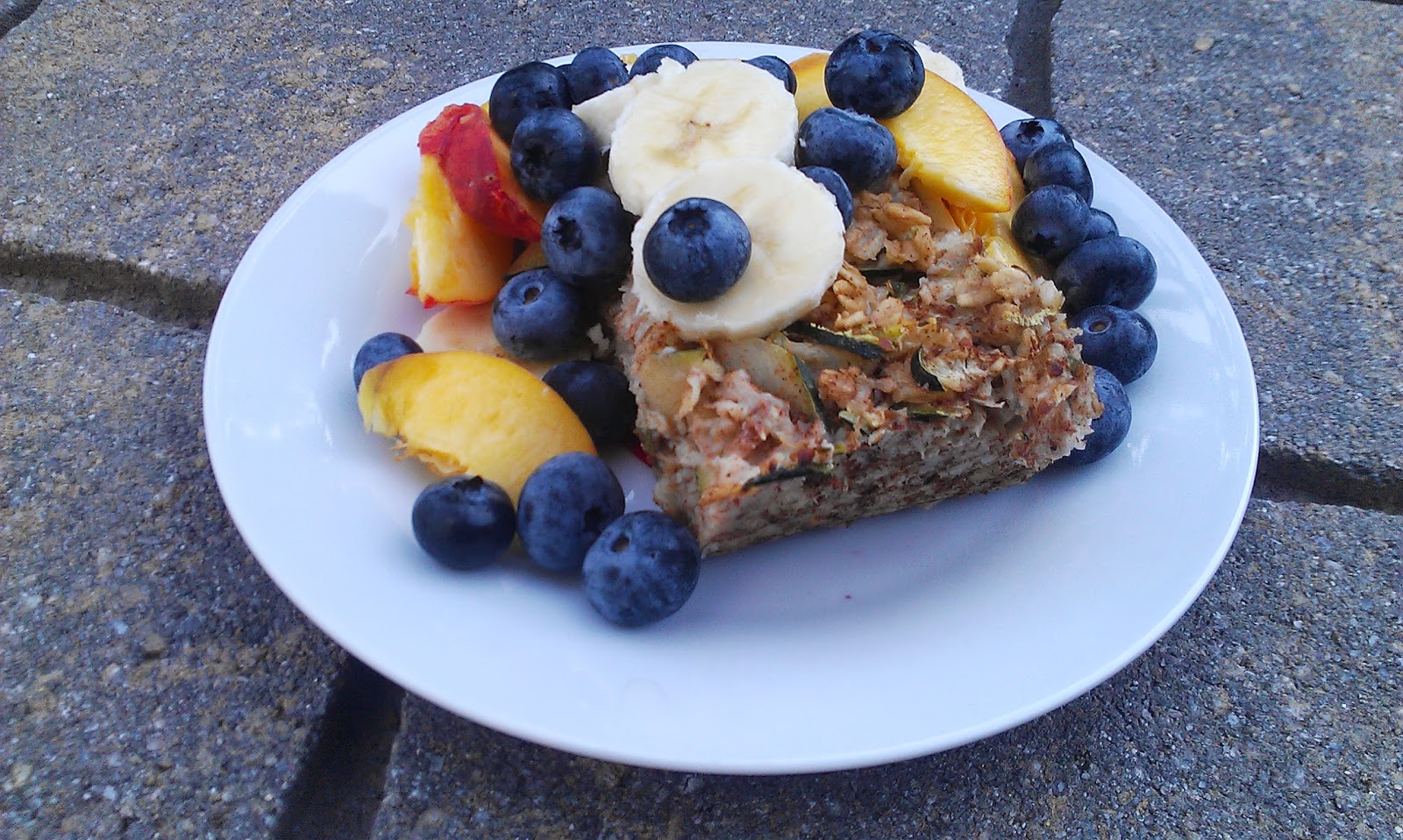 Choice Sustenance Zucchini Baked Oatmeal with Fruit