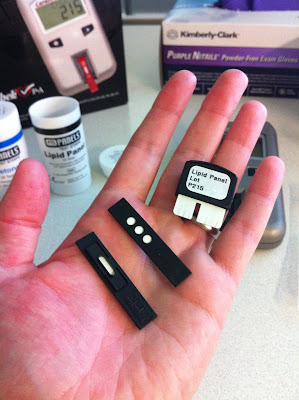 lipoid panel test chip, with two lipoid panel test strips