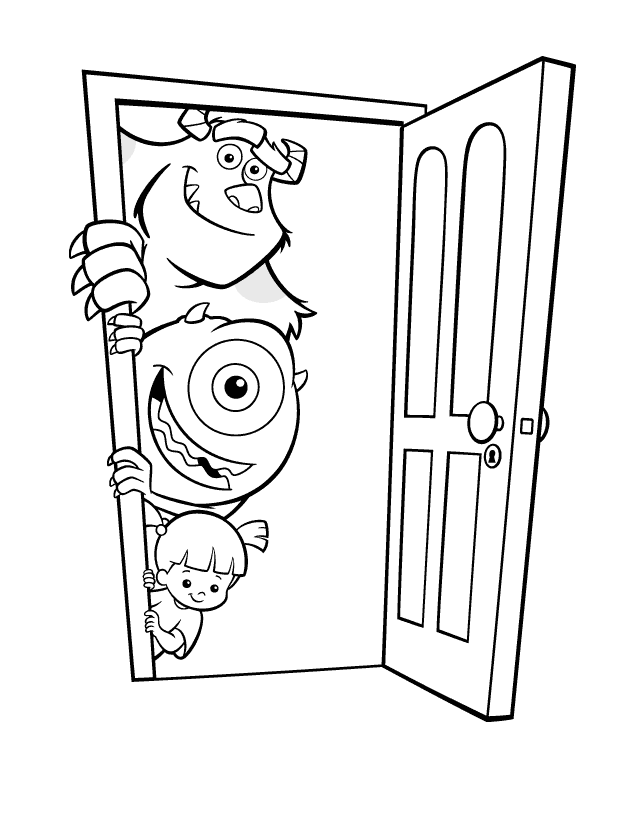 Kids Under 7 Monsters Inc Coloring Pages