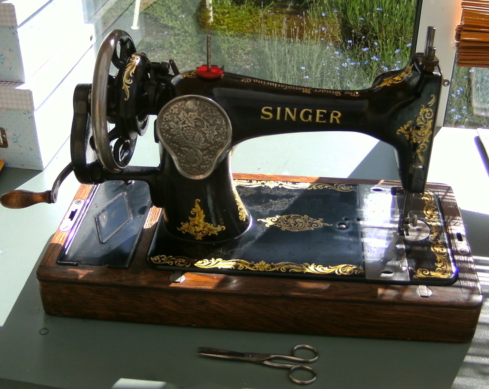 Granny's Button Box Restored Singer 128 Sewing Machine