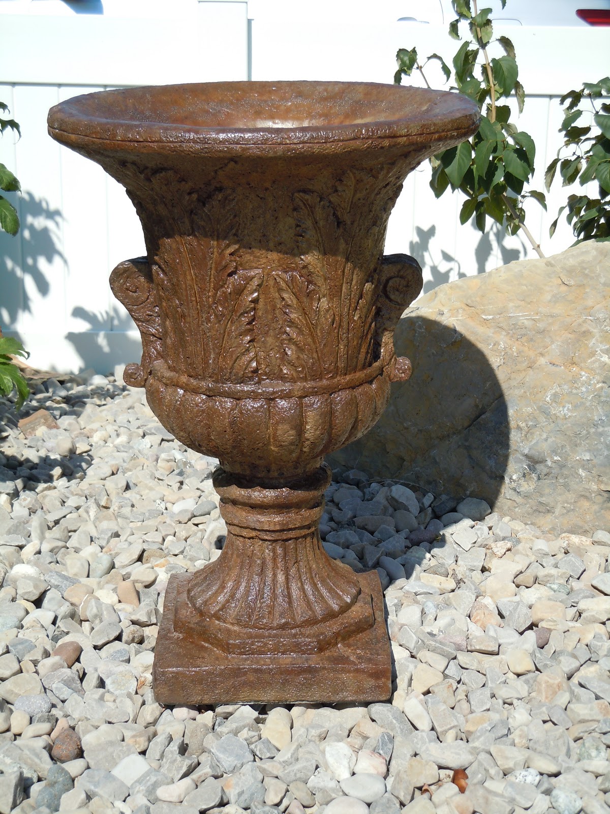 concrete yard decor: PLANTERS