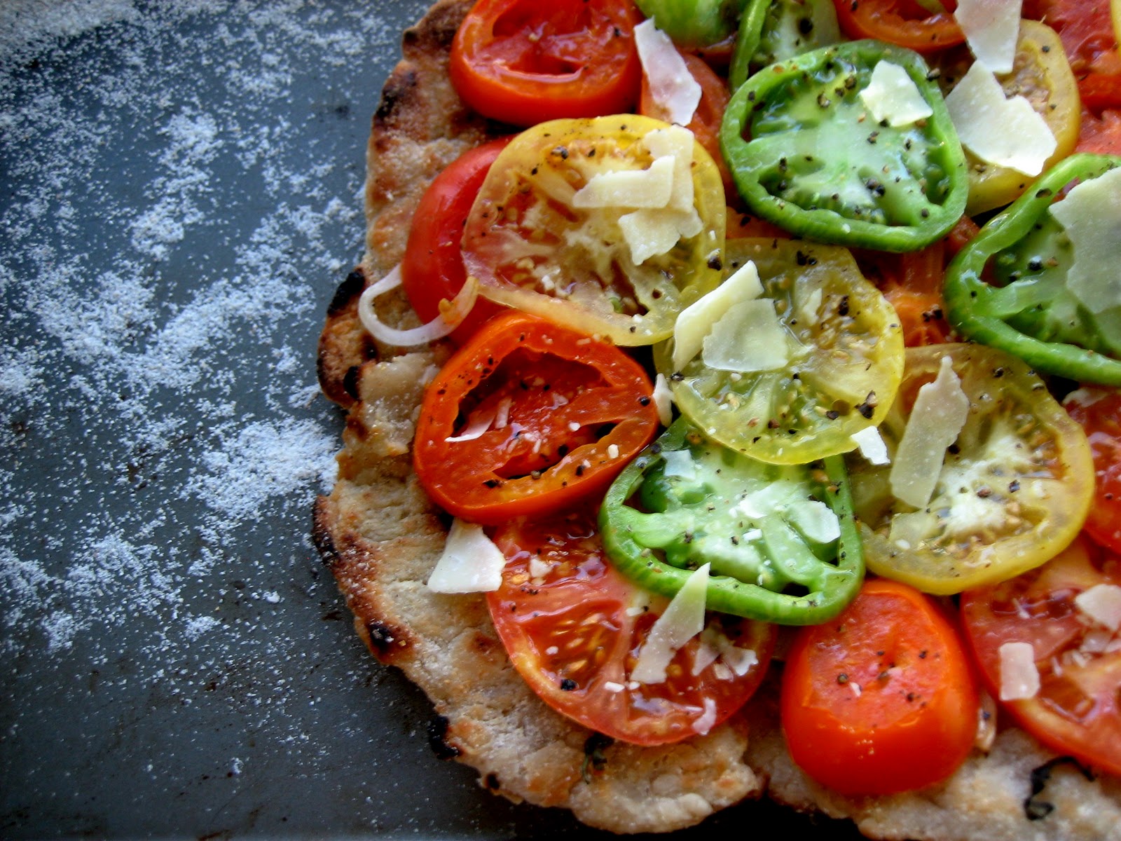 A Better Bite Grilled Heirloom Tomato Flatbread