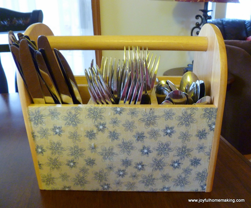 Silverware Caddy Organization Joyful Homemaking