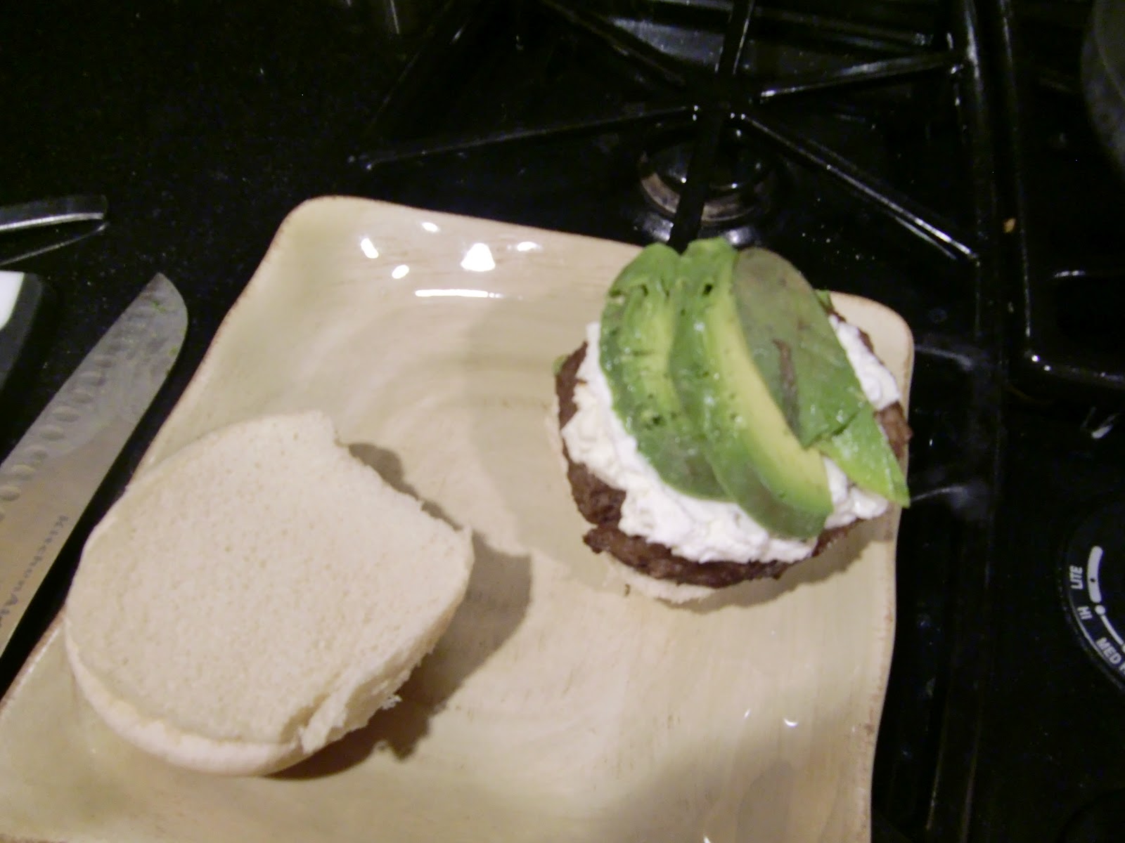 What's Justine Cooking? Goat Cheese and Avocado Burger