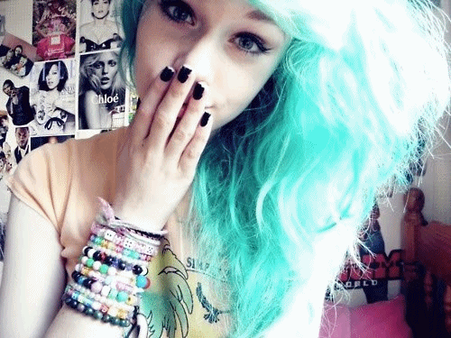 Emo Cam Girl Blue Hair 2014 - wide 10