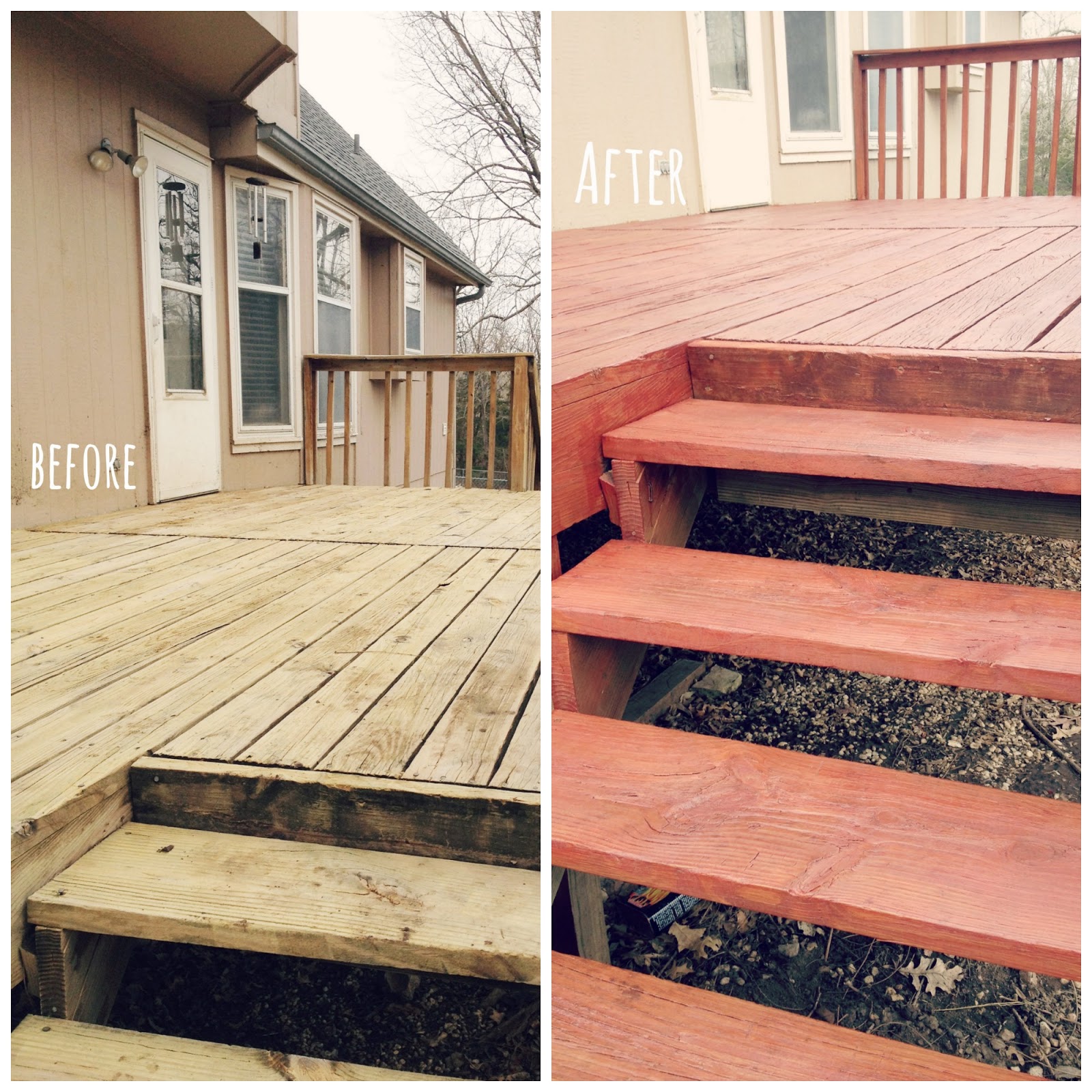 DIY Staining a Deck + Lattice baby by oakley