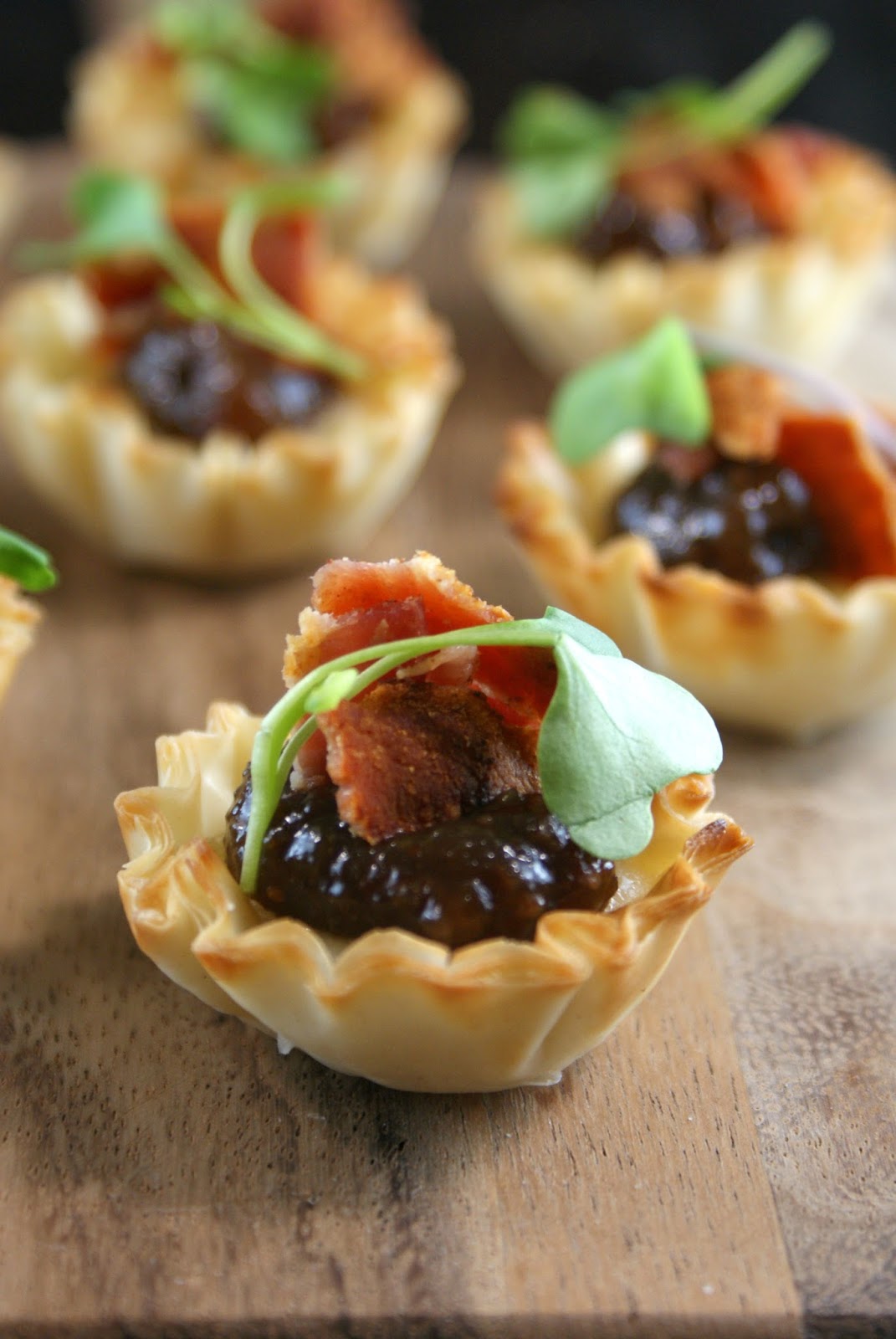 Authentic Suburban Gourmet Brie, Bacon and Fig Jam Tarts Secret Recipe Club
