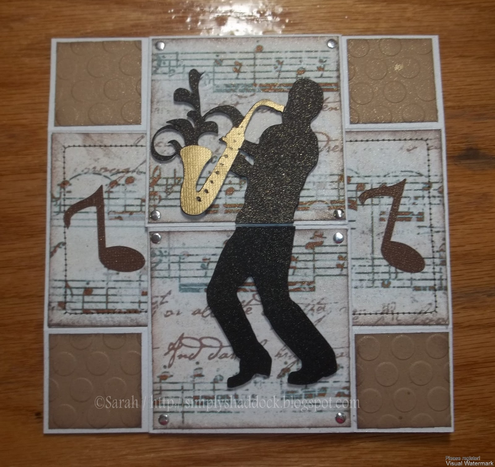 Simply By Sarah Saxophone Happy Birthday Neverending Card