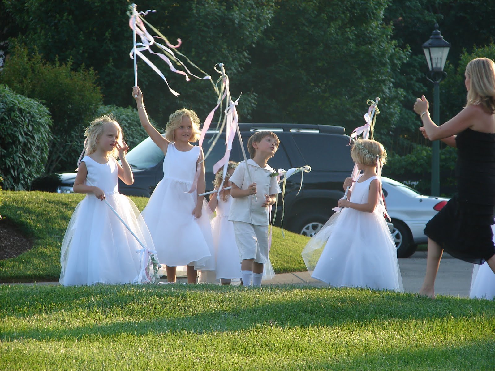 flower girl ribbon wand