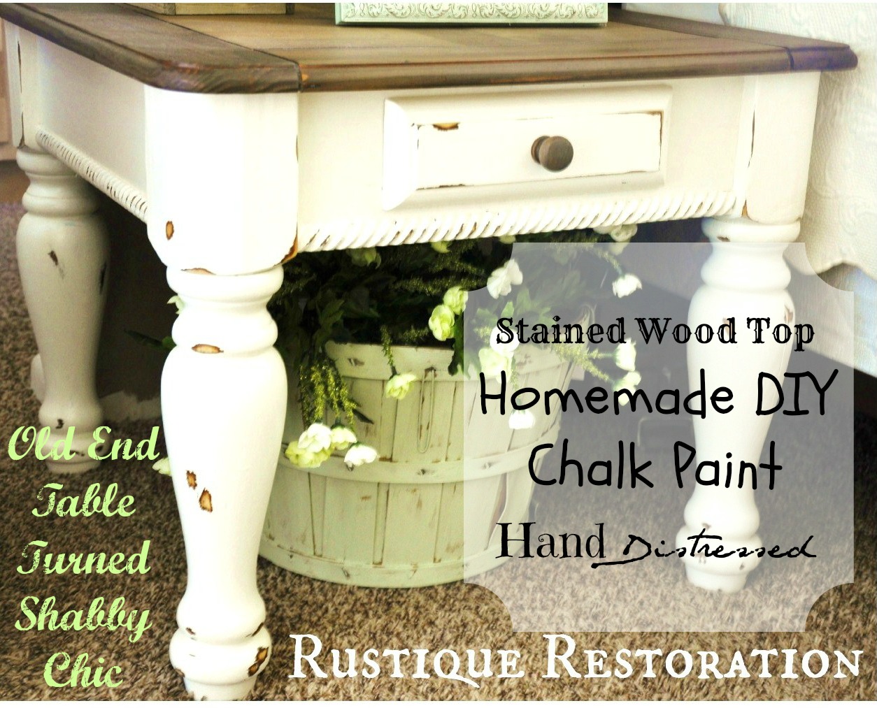 Rustique Restoration Old End Table, New Look!