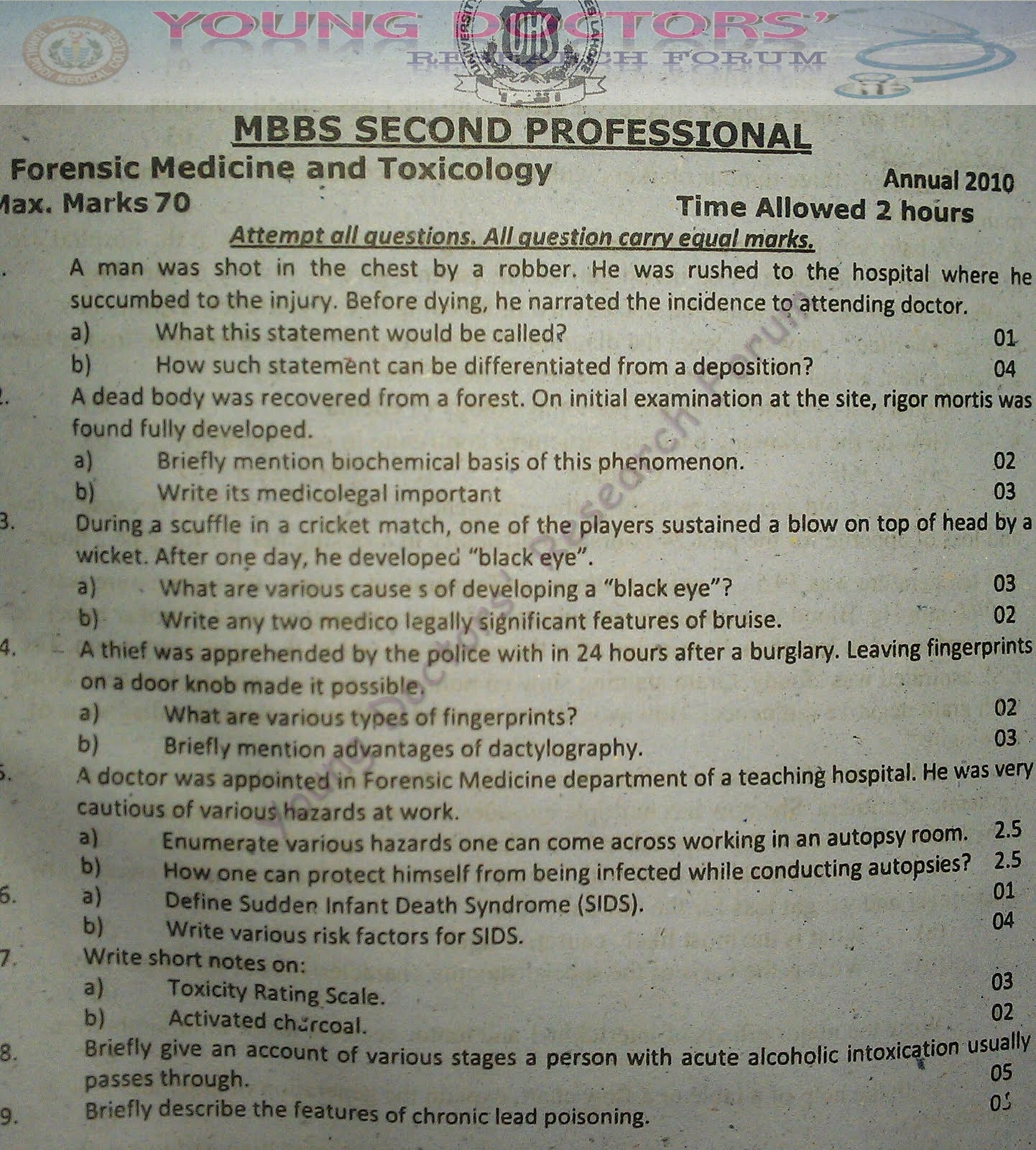Forensic pathology research papers