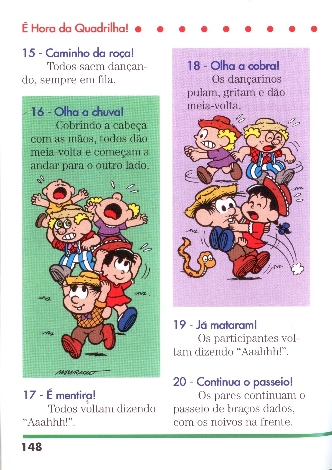 Hora da Quadrilha com a Turma da Mônica. Desenhos Para Colorir