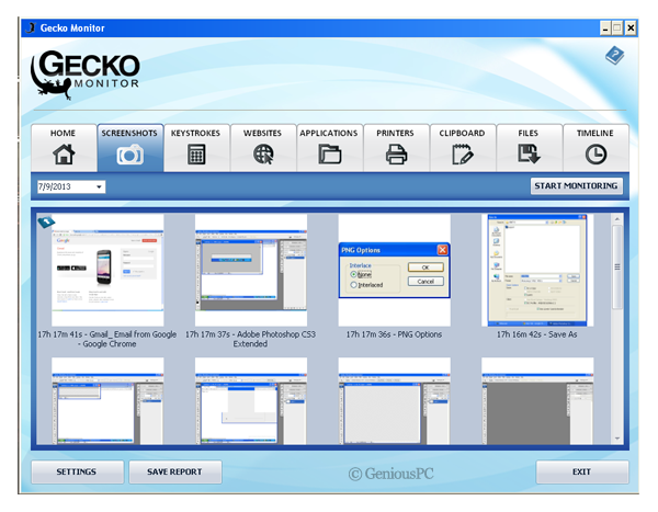 Gecko Monitor - Screenshots