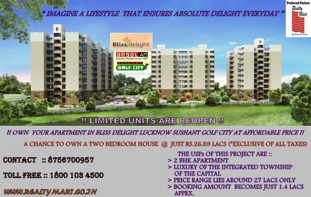 Book a Dream Apartment in "MISTY"Ansal Sushant Golf City,Lucknow