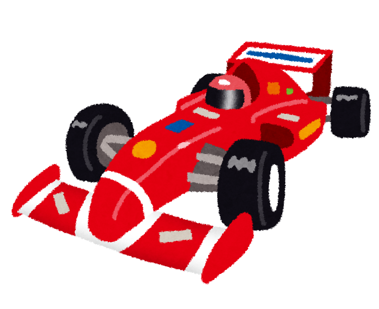 無料イラスト かわいいフリー素材集 F1カー フォーミュラーカーのイラスト