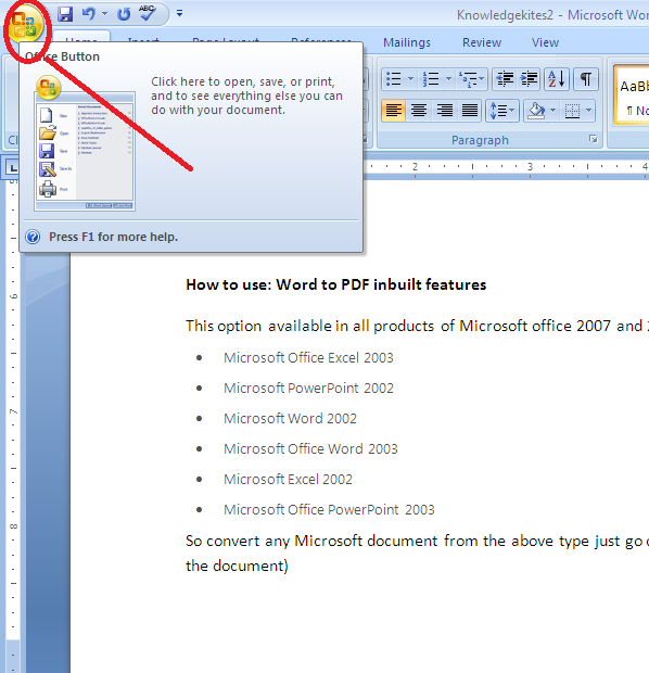 Ms Office Pdf To Word Converter 2007