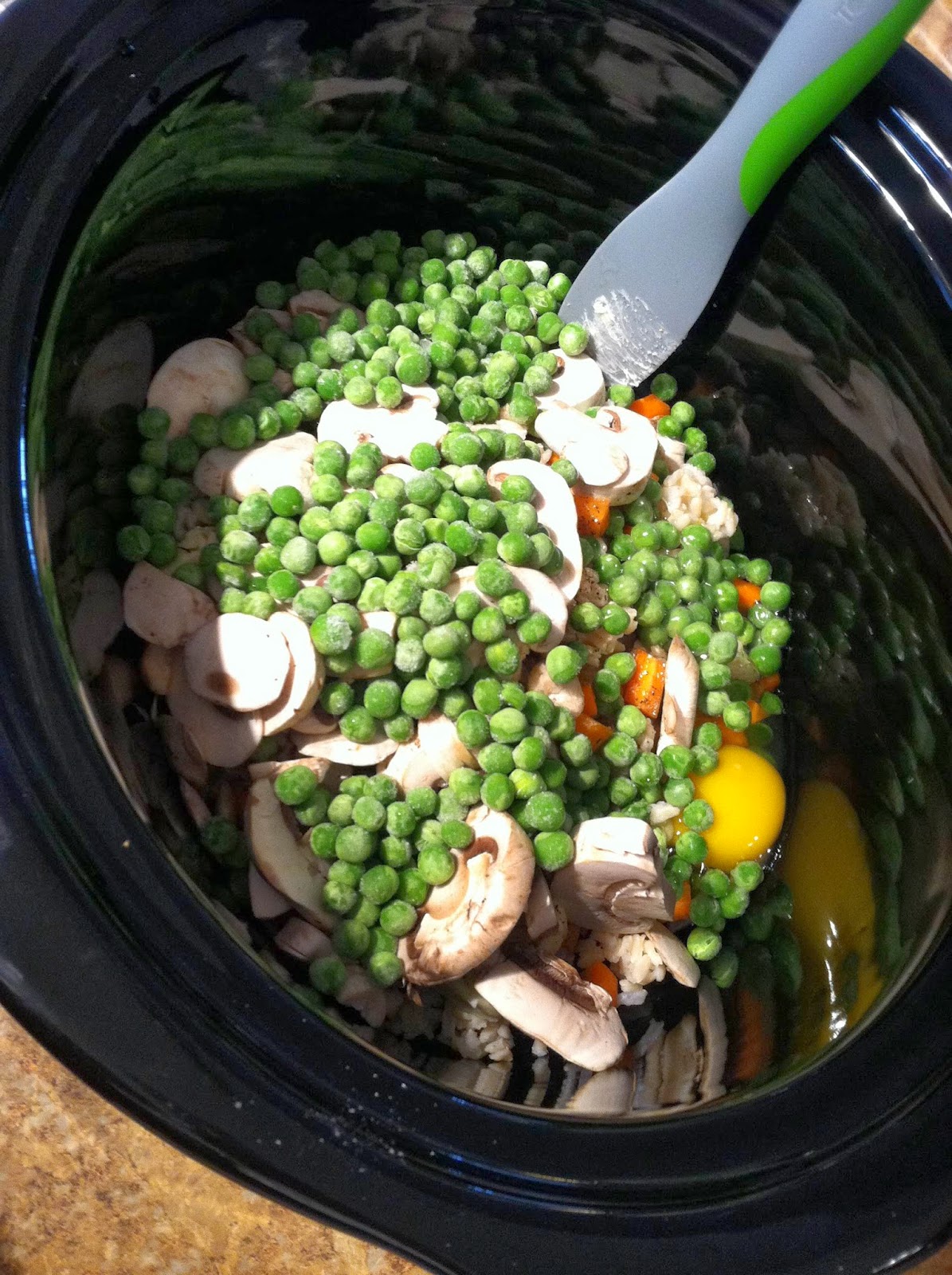 Here's to trying some thing new Crockpot Fried Rice