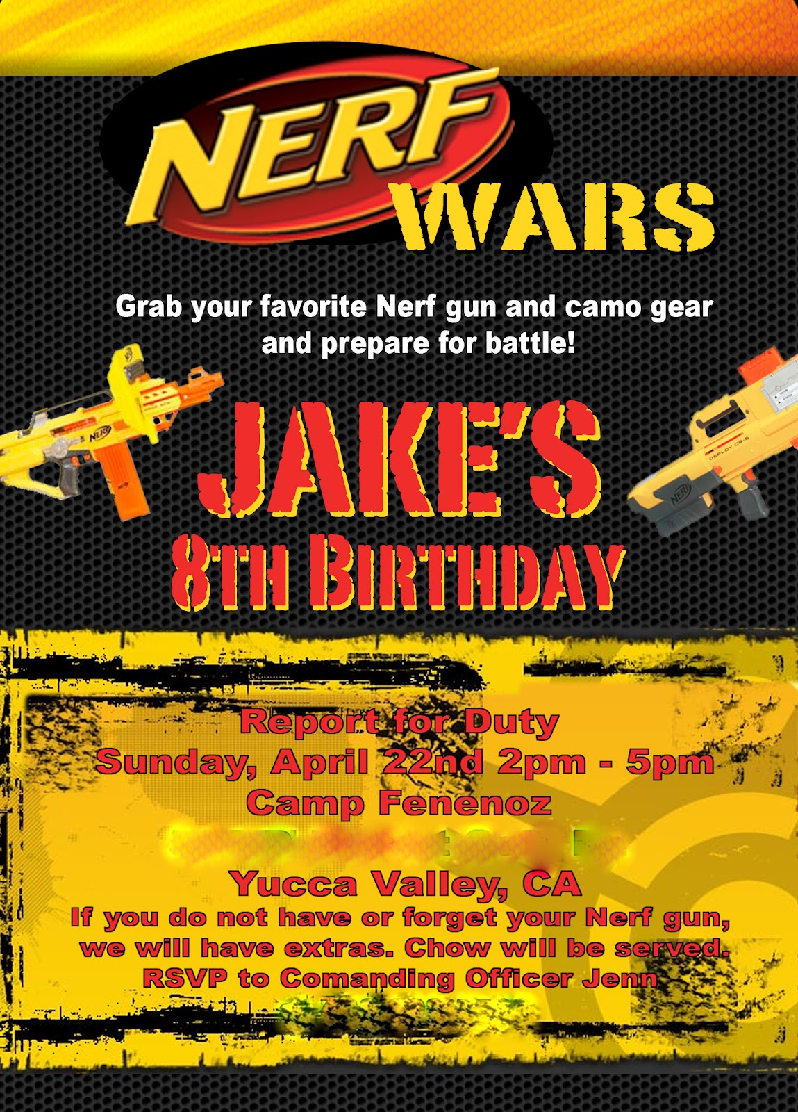 staying in touch with the funny noses nerf wars birthday party the nerf war flyer
