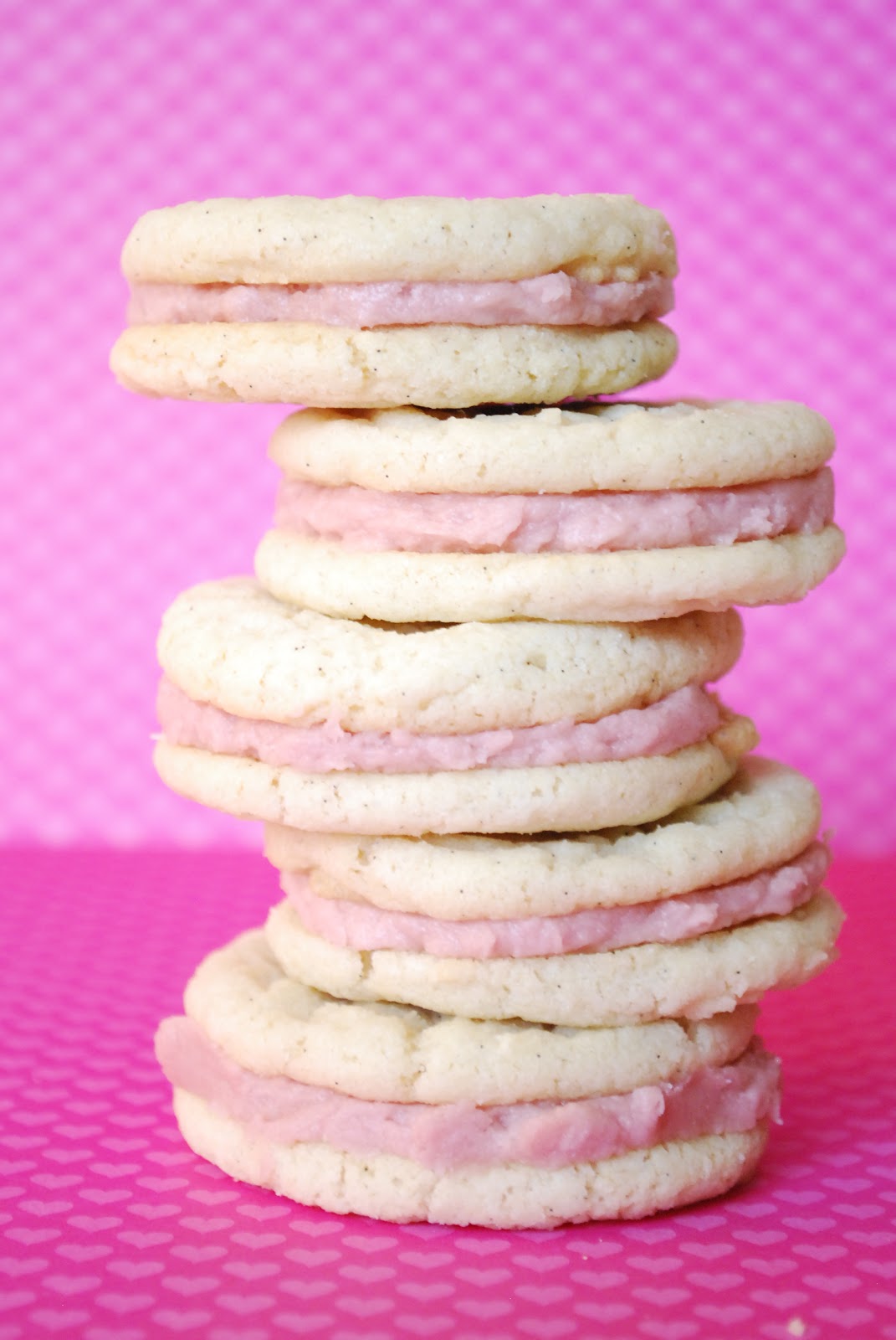 Bake.Frost.Repeat Raspberry Buttercream Sandwich Cookies