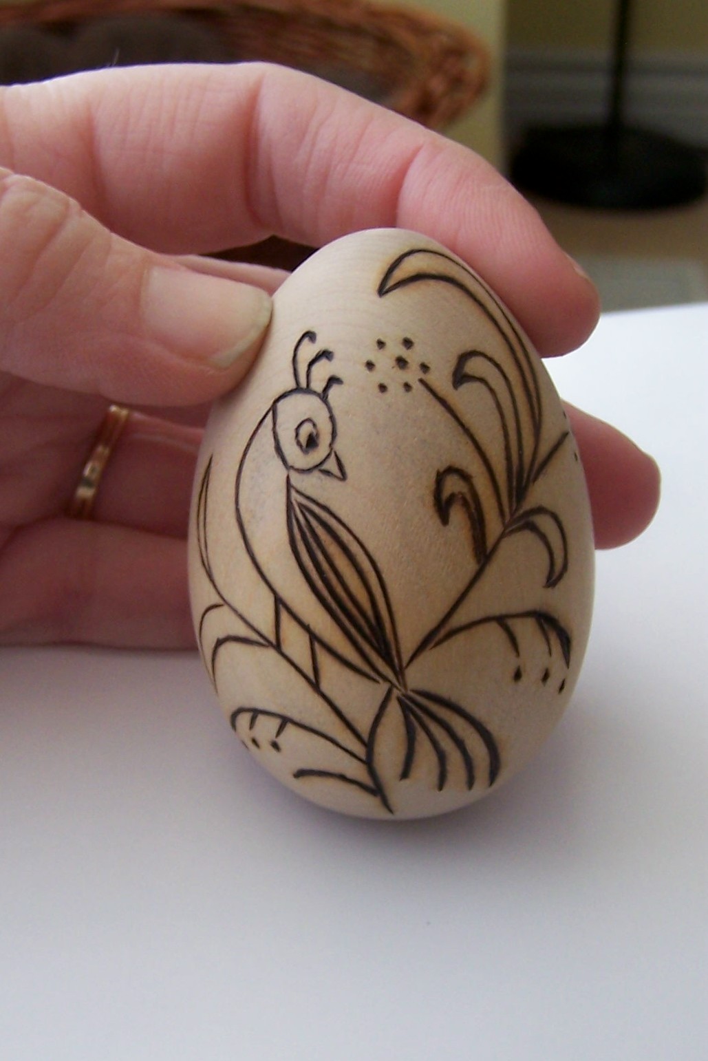 BUG A BOO CORNER Wood burned wood eggs