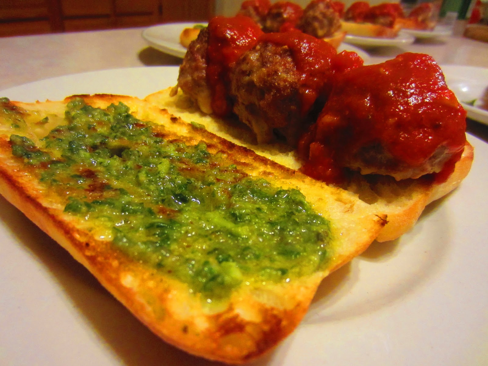 A Pair of Rose Colored Glasses Meatball Sandwiches