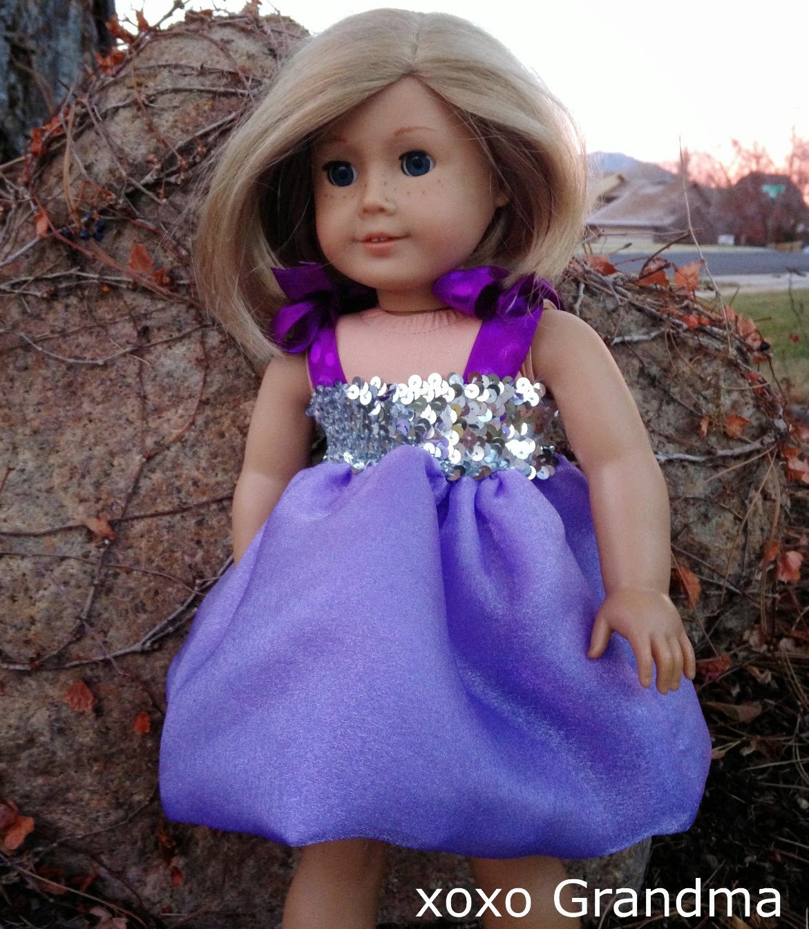 http://xoxograndma.blogspot.com/2014/12/dollar-store-purchases-doll-party-dress.html