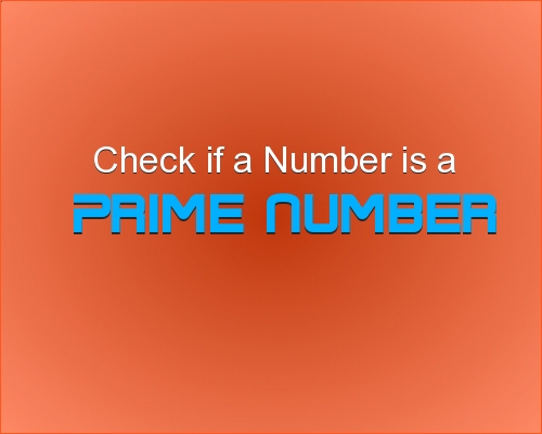 Check Prime Number In C Program