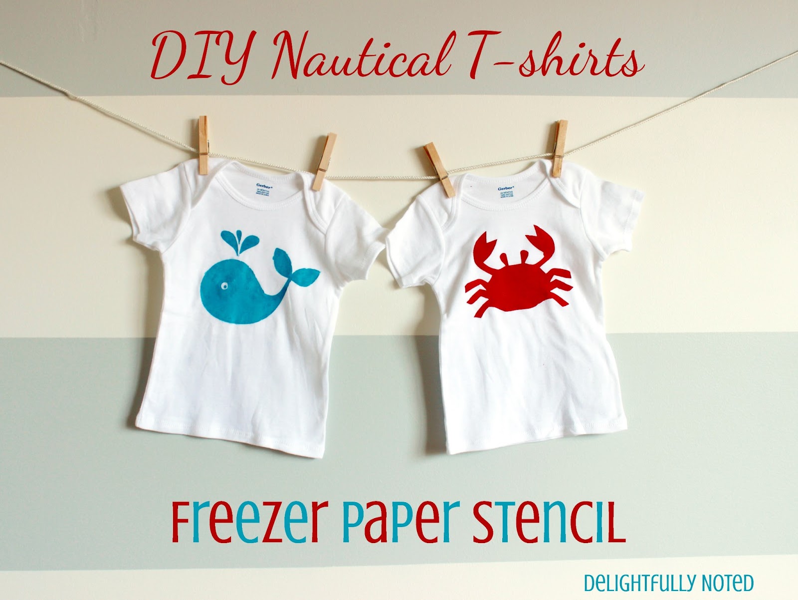 How to Make Freezer Paper Stencil Tshirts Delightfully Noted