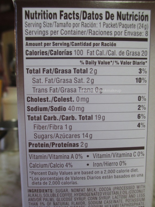 Nescafe mocha nutrition facts Dishwashing service