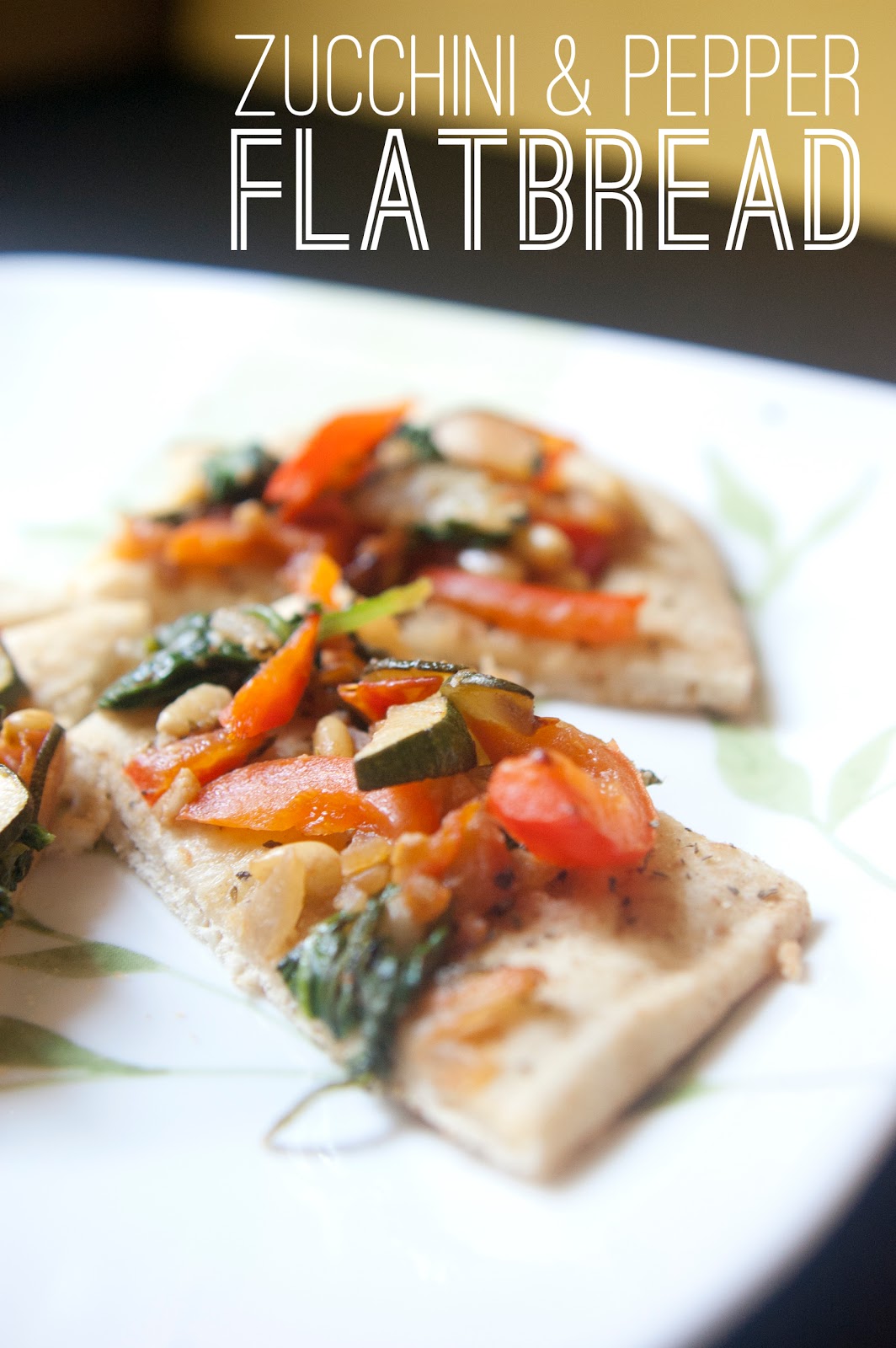 VeganFling Zucchini and Pepper Flatbread