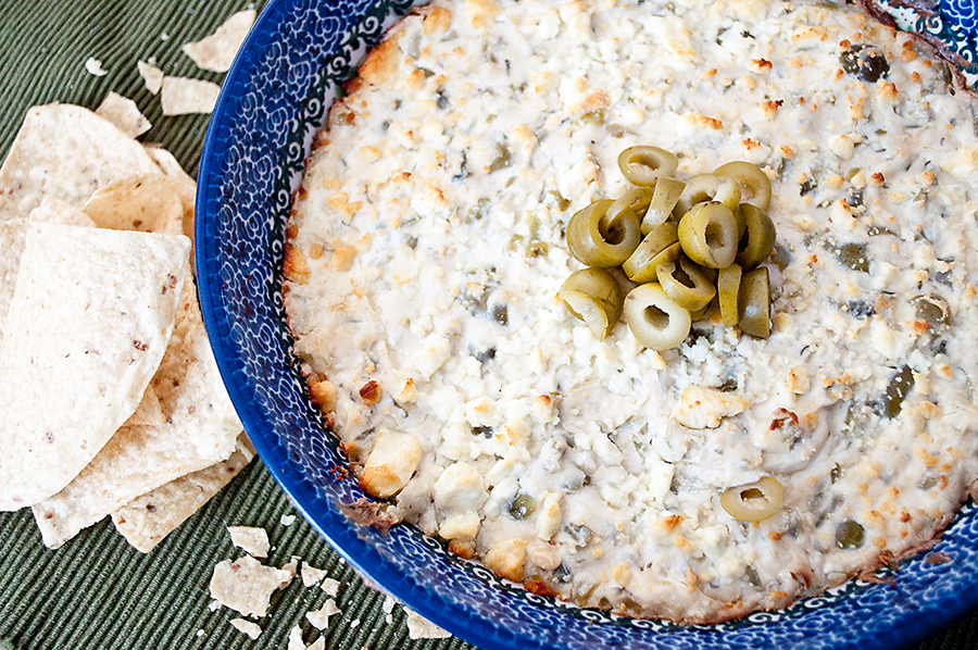 Lighter and Local Creamy Olive & Feta Dip