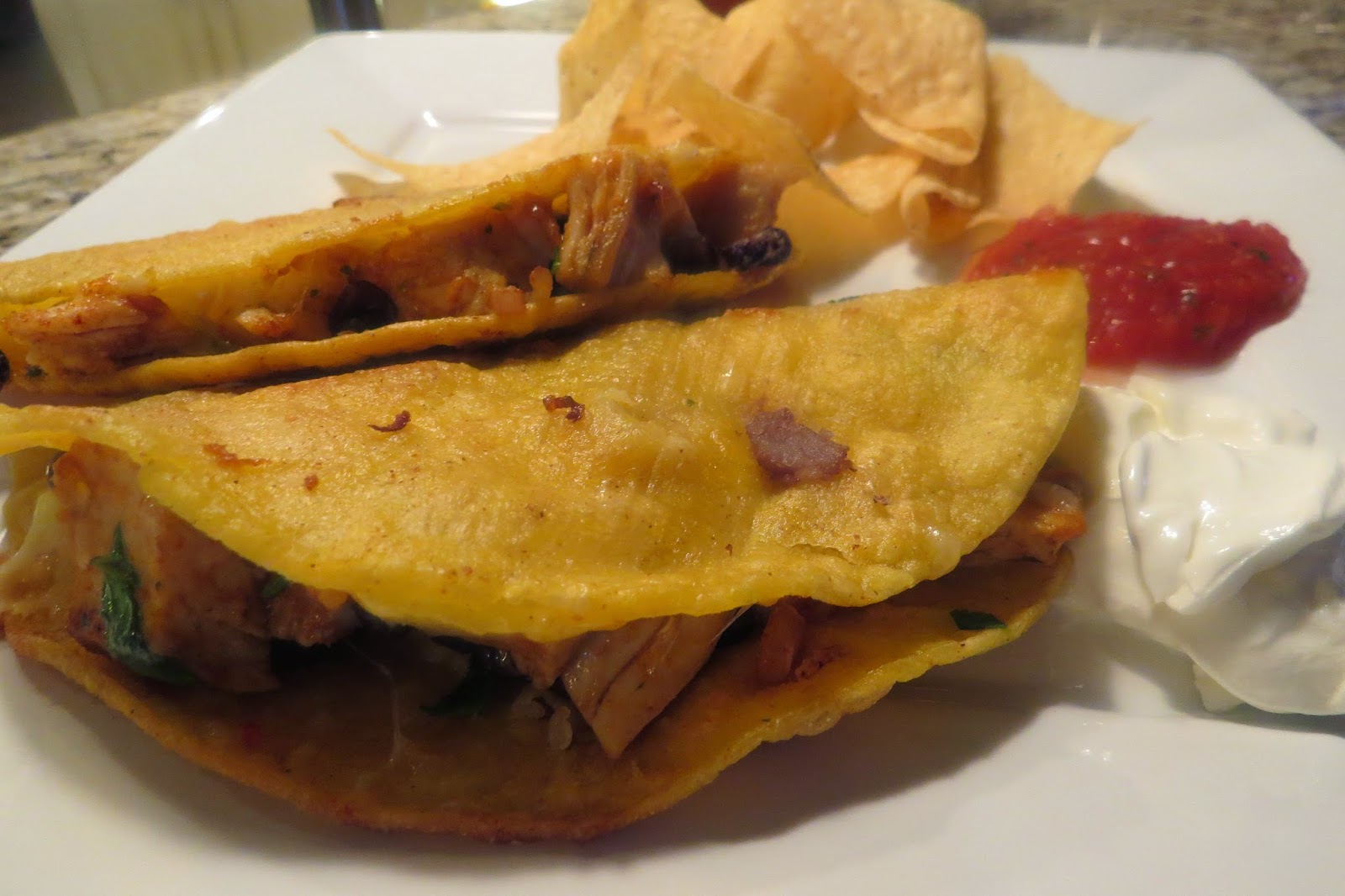 Miss Southern Crunchy Black Bean and Chicken Tacos