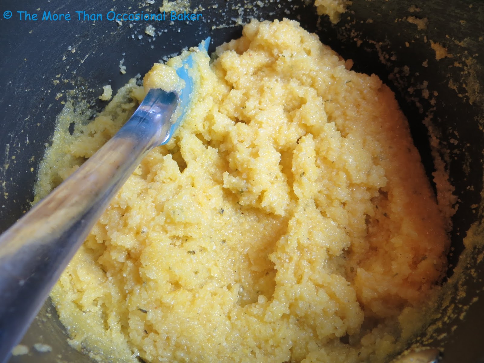 The more than occasional baker Courgette, Basil, Polenta and Cheese Wedges