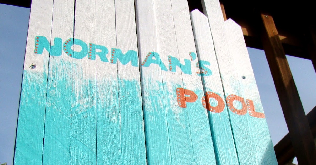 Fireflies and Jellybeans Beachy Gate Pool Sign {Tutorial}