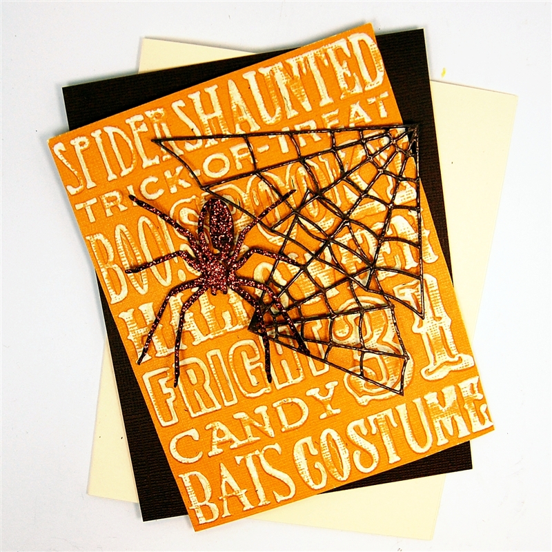 Capadia Designs Sparkly Spider Halloween Card