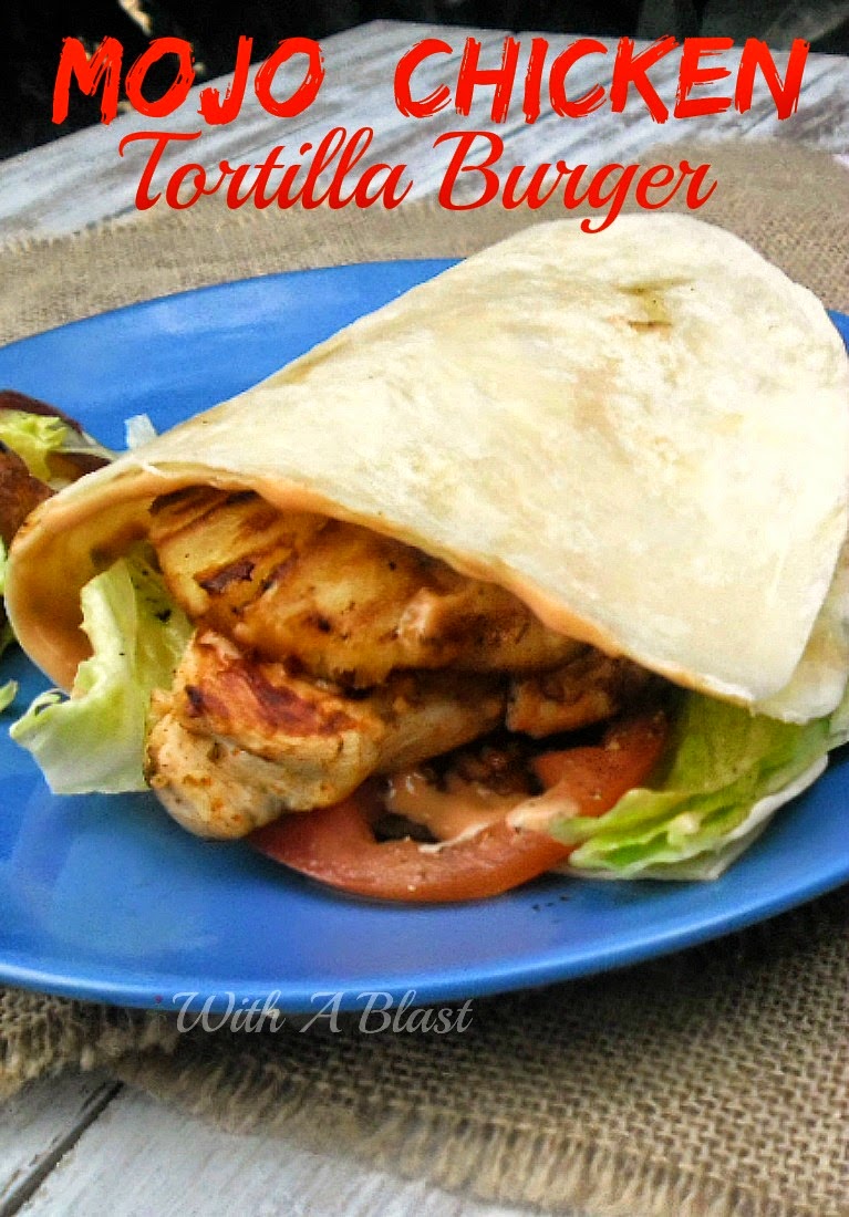FUN RECIPE WORLD Easy Mojo Chicken Tortilla Burger Recipe
