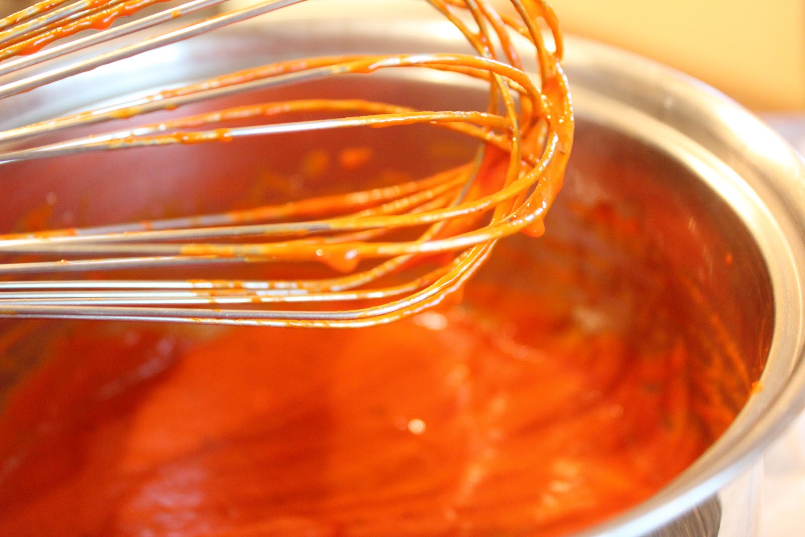 Thyme In Our Kitchen Pumpkin Soup with Red Pepper Mousse