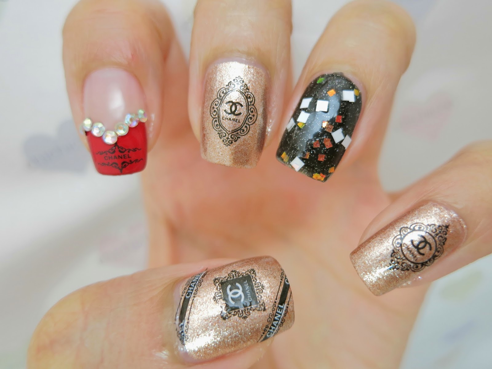 Framed Chanel Water Decal Nail Art BLE2091 chichicho